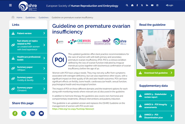 Guideline on premature ovarian insufficiency